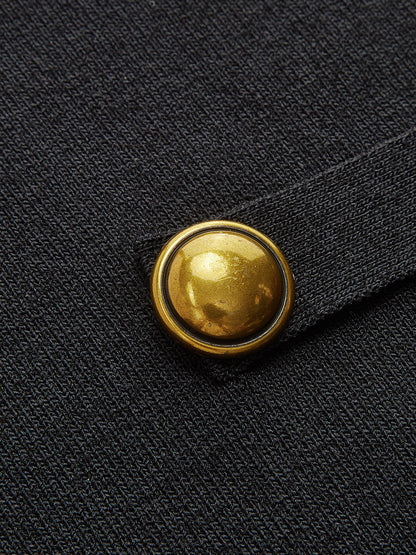 Metal Detail Napoleon Style Knit Vest