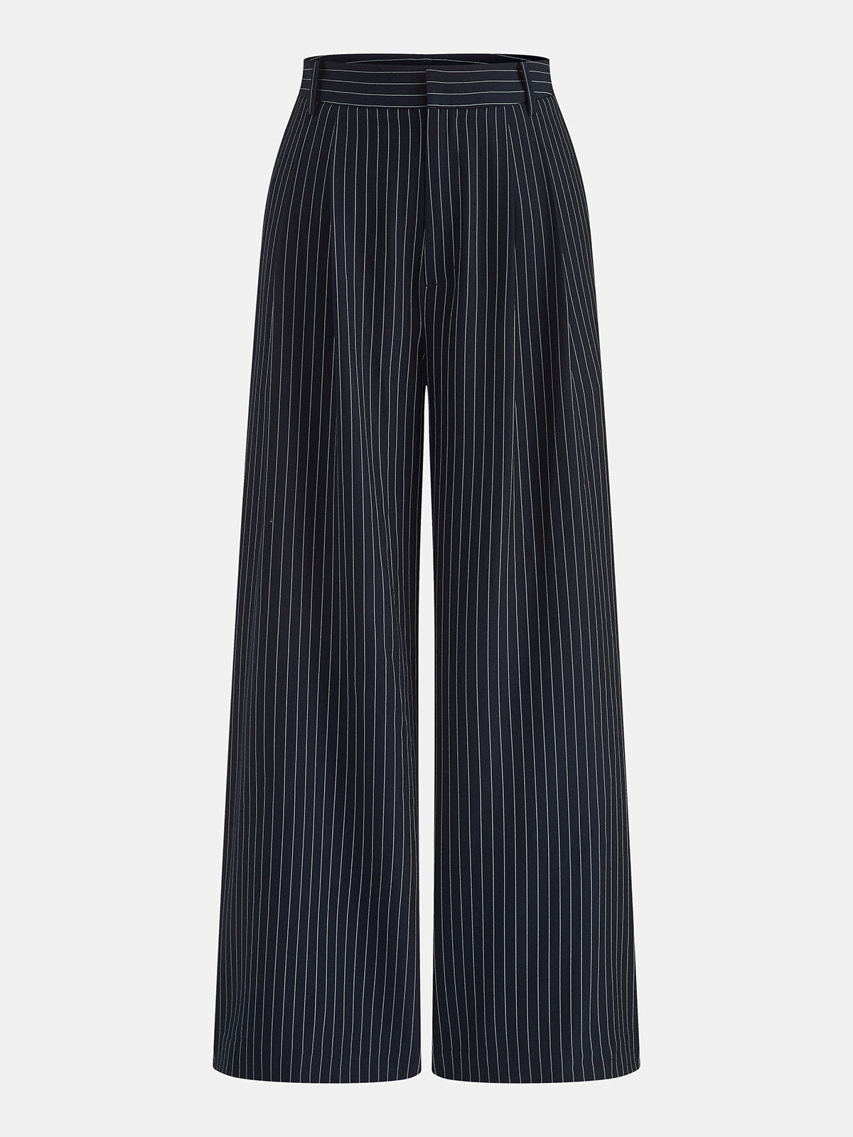 Pinstriped Sleeveless Shirt & Pants Set