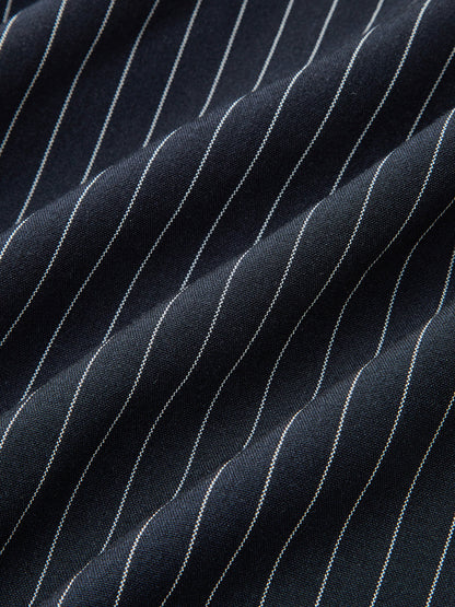 Pinstriped Sleeveless Shirt & Pants Set