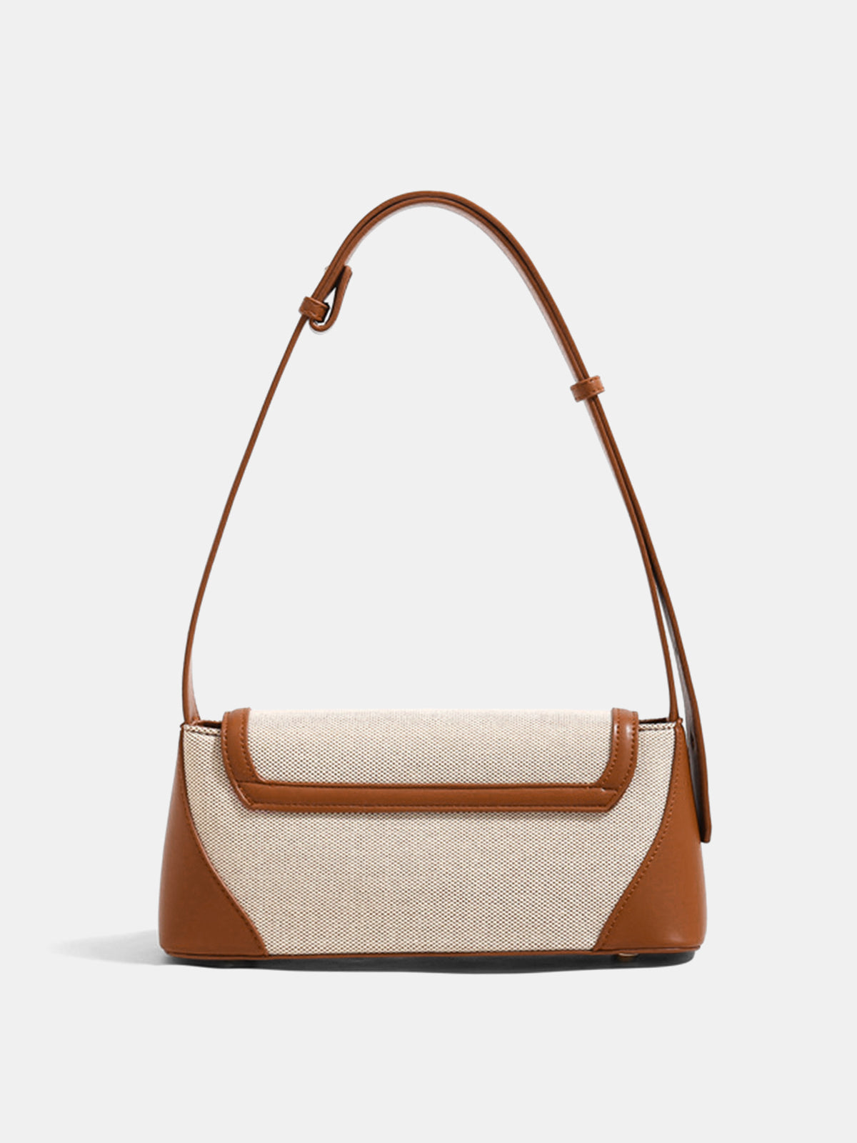 Vintage Lock Clasp Baguette Shoulder Bag