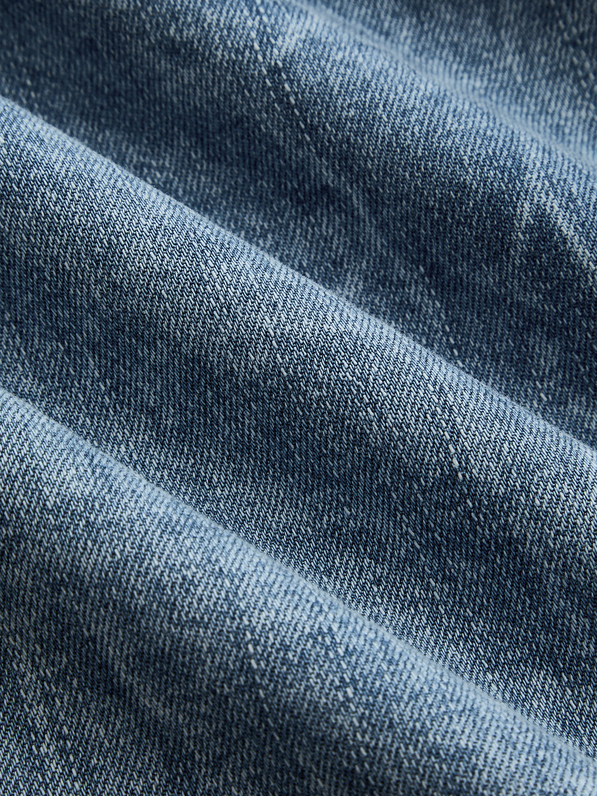 Denim Tie-Neck Midi Dress