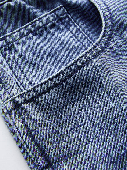 Sleeveless Denim Top & Drawstring Jeans Set