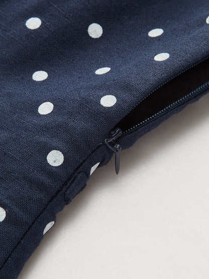 Polka Dot Lace Trim Button Front Vest