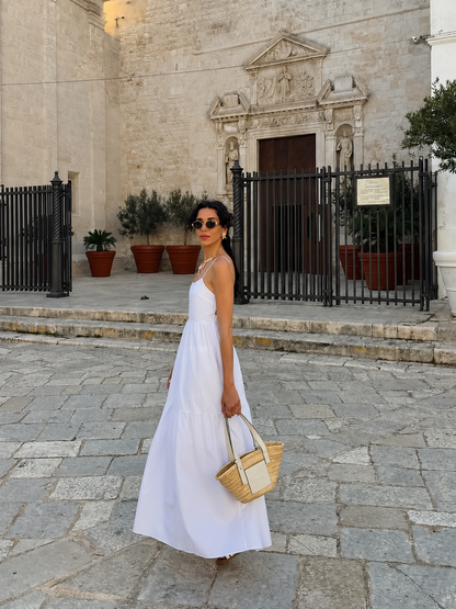 Solid Backless Long Dress