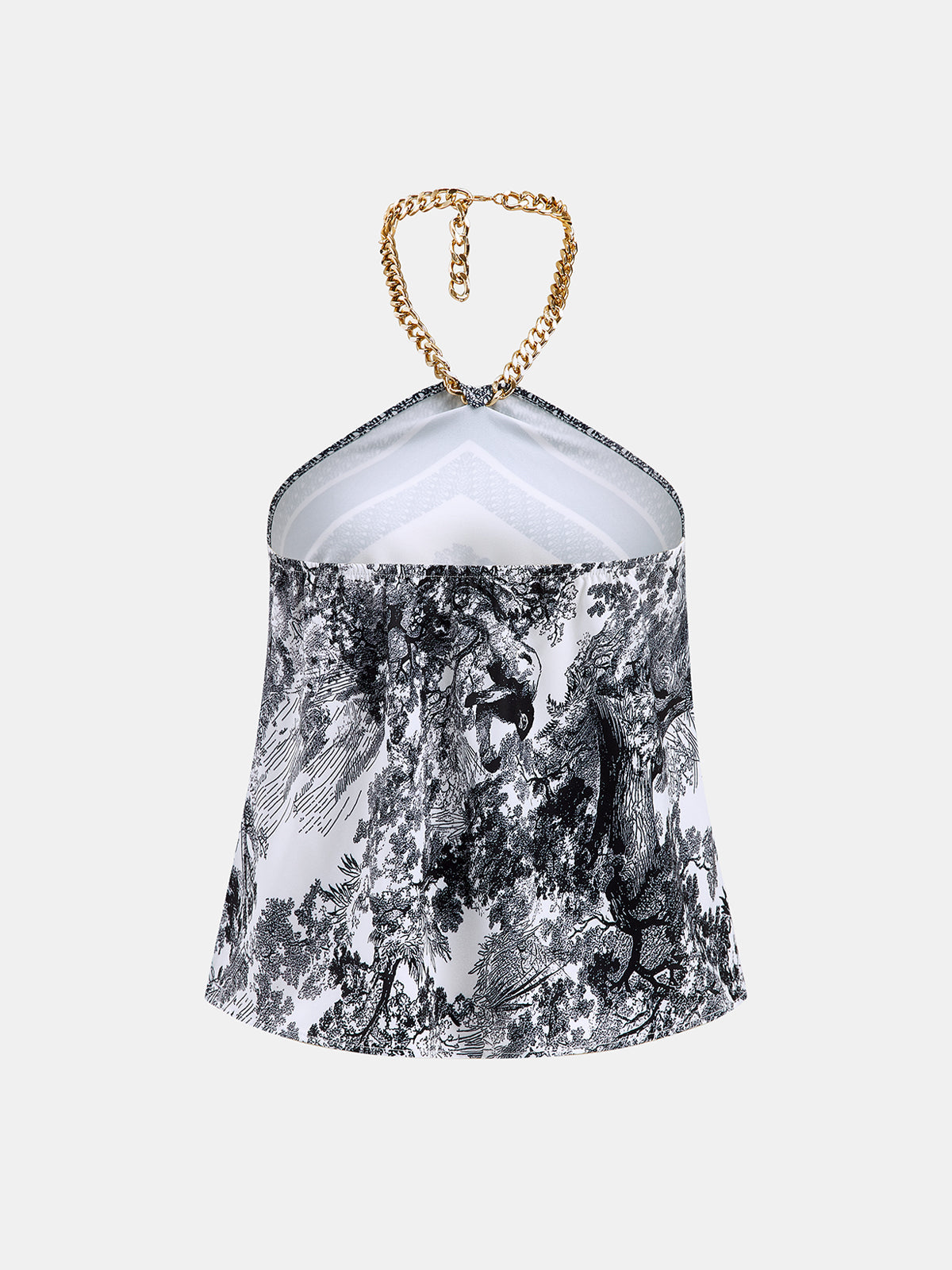Jungle Print Chain Halter Top