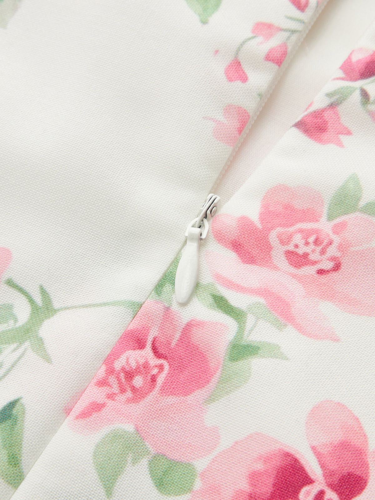 Square Neck Rose Print Slip Mini Dress