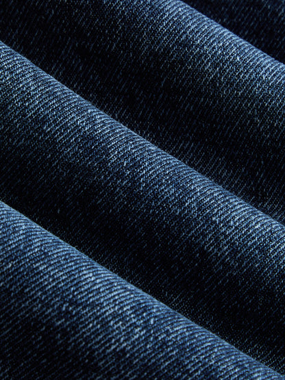 Mid-Waist Curved Leg Barrel Jeans