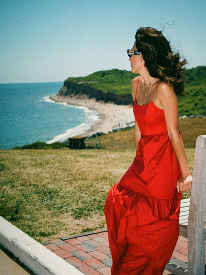 Solid Backless Long Dress
