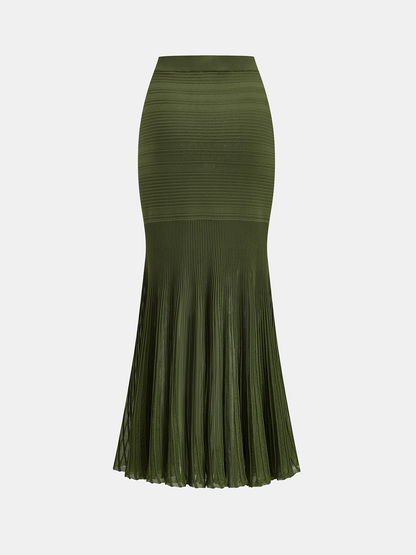 Textured Knit Top & Sheer Mermaid Skirt Set
