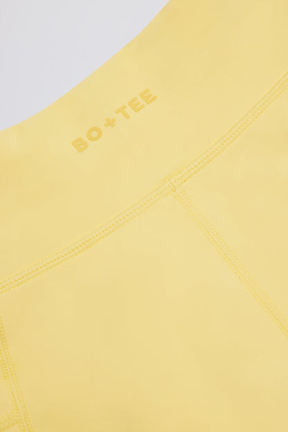 Soft Active Pocket V-Waist Mini Shorts in Lemon