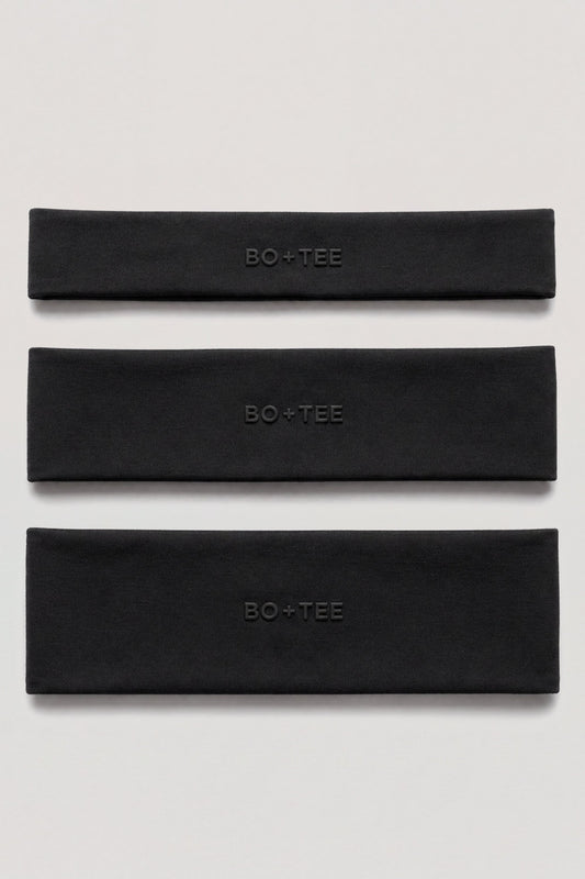 Soft Active Headband 3-Pack in Black
