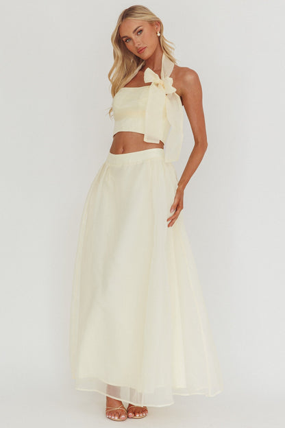 Simple Things Organza Maxi Skirt Butter