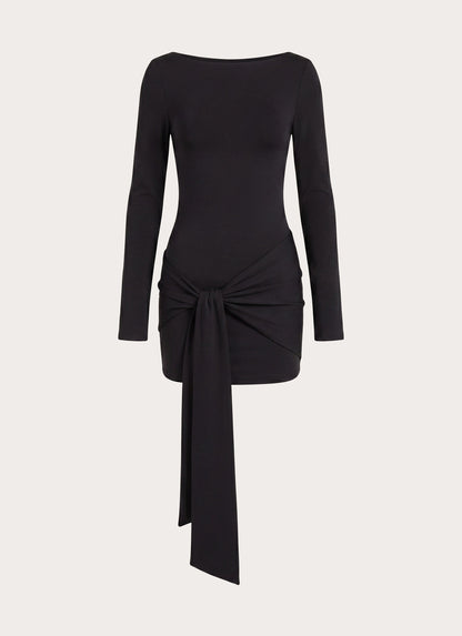 Holiday Scene Mini Dress - Black