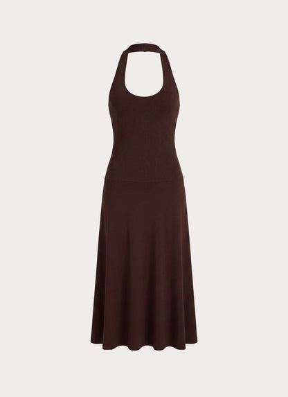Klyne Midi Dress - Chocolate