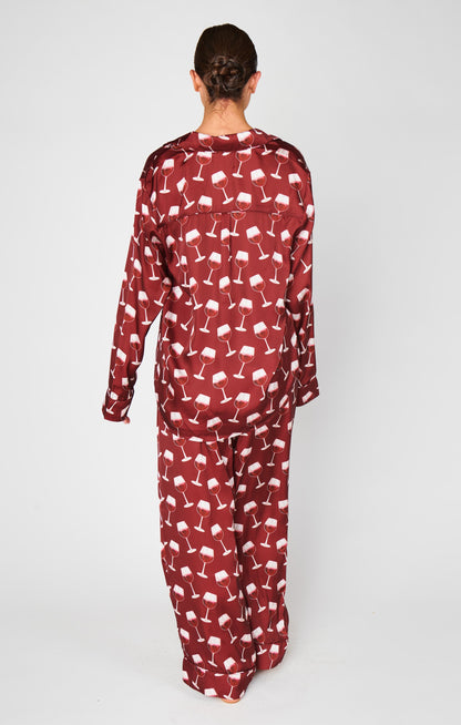 Classic PJ Set ~ Red Wine Silky