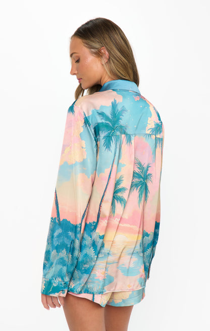 Early Riser PJ Set ~ Sunset Cove Silky