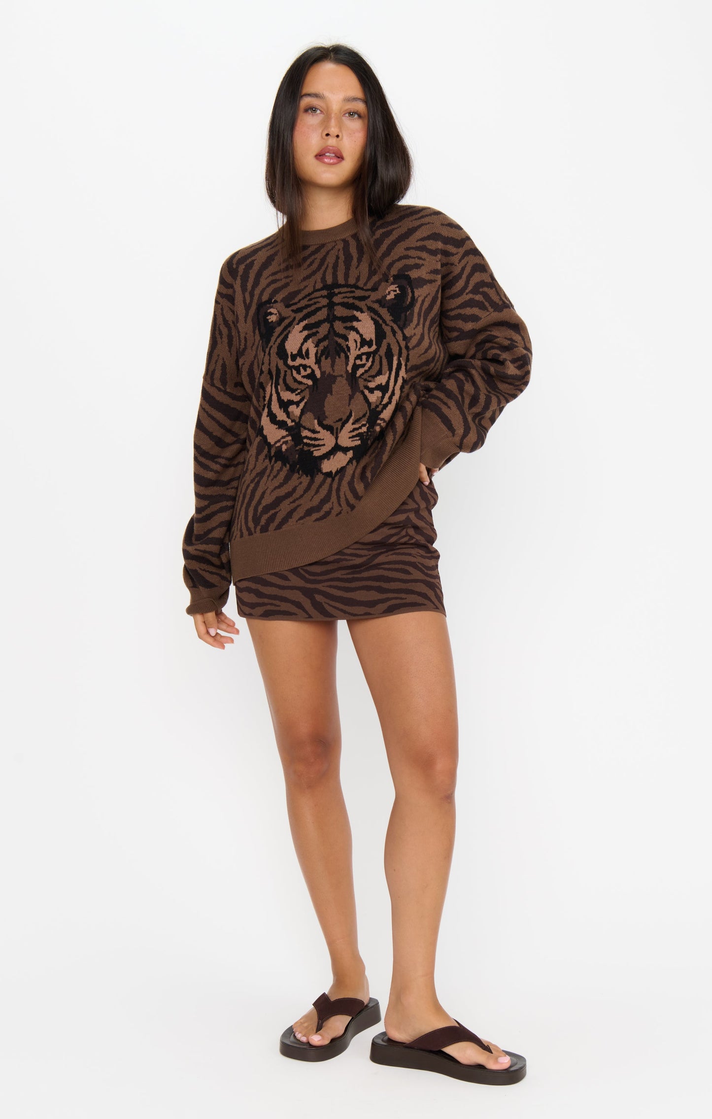 Josie Mini Skort ~ Wild Tiger Knit