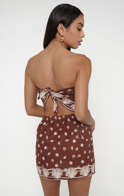 Casey Mini Skirt ~ Cocoa Coast