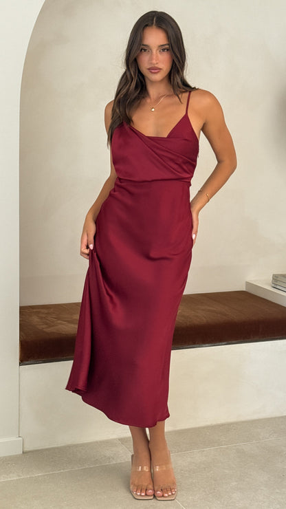 Audrey Maxi Dress - Wine