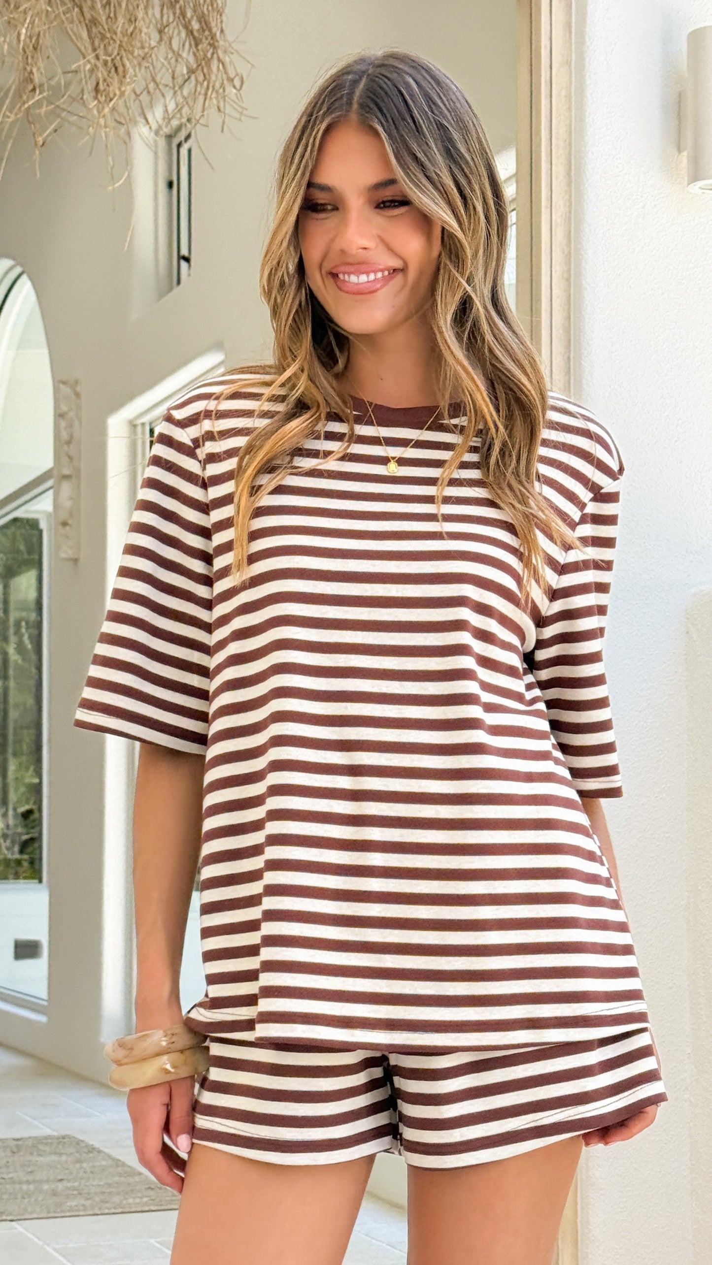 Marley Shorts - Chocolate Stripe