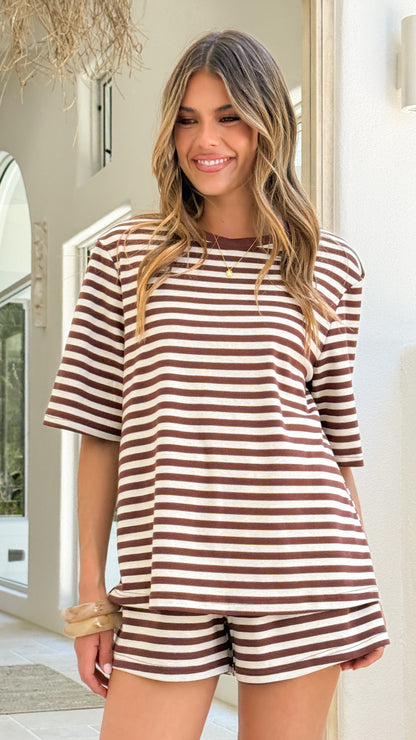 Marley Shorts - Chocolate Stripe