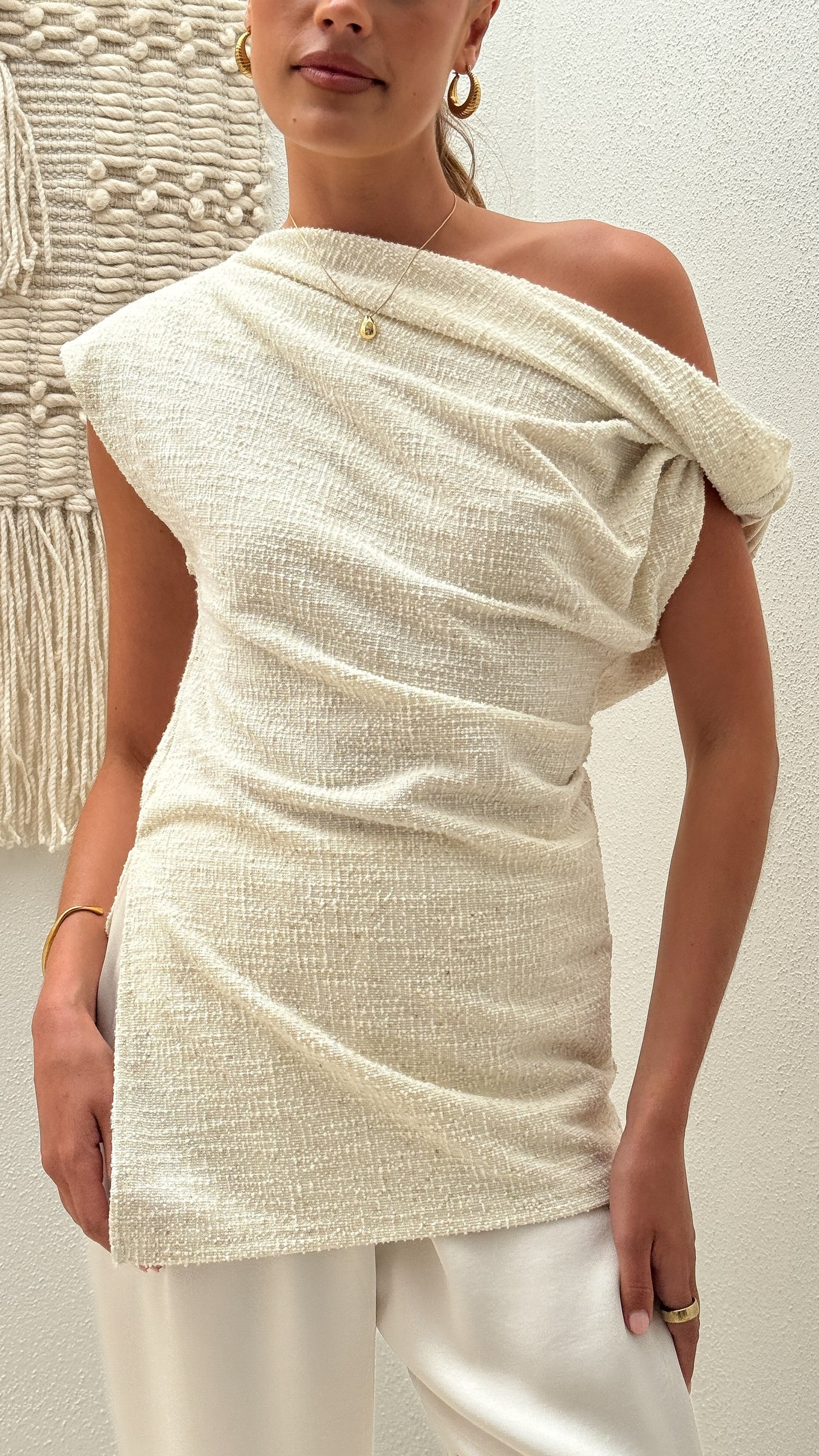 Freya Off The Shoulder Top - Beige