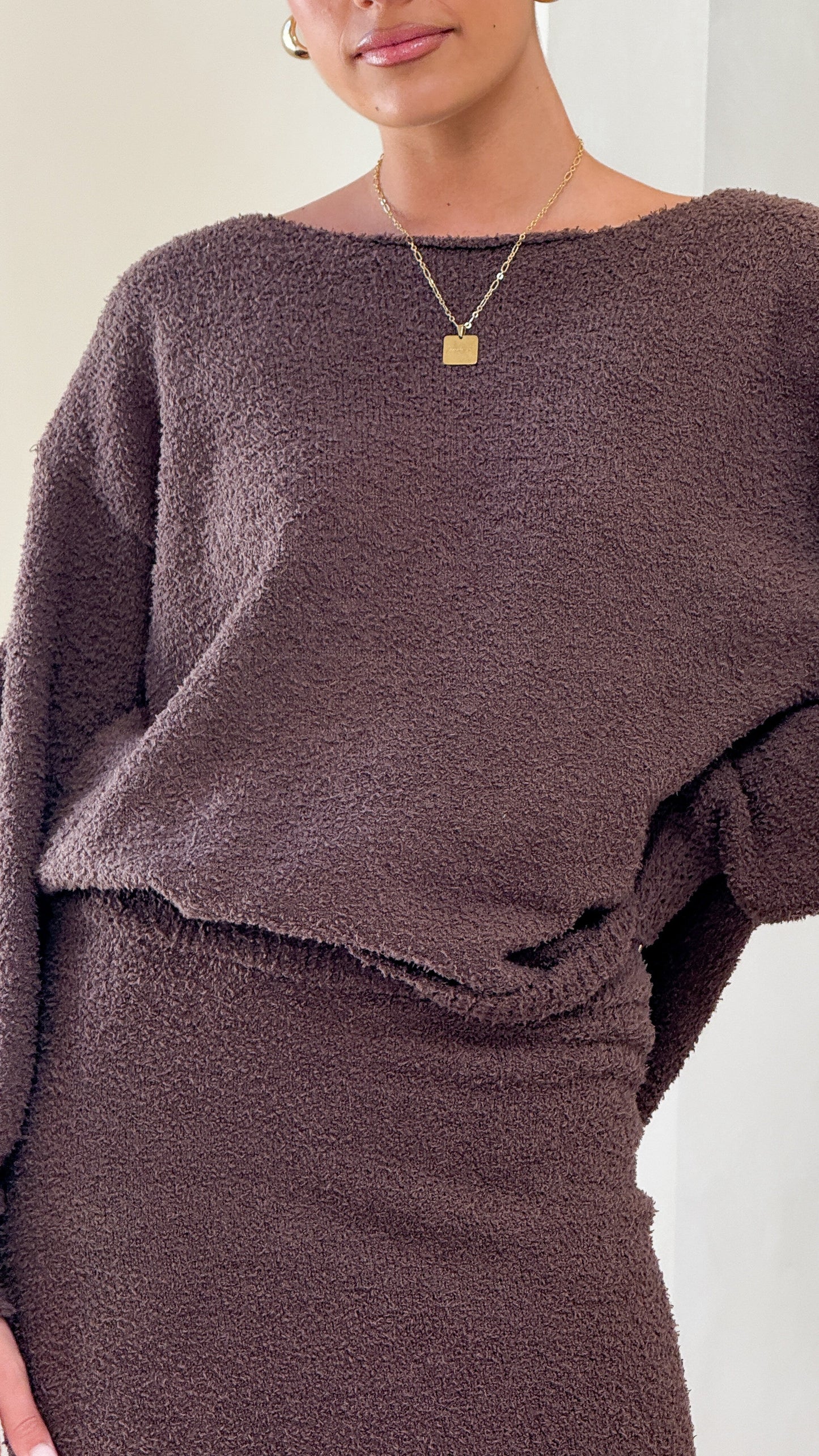 Cohen Knit Jumper - Chocolate