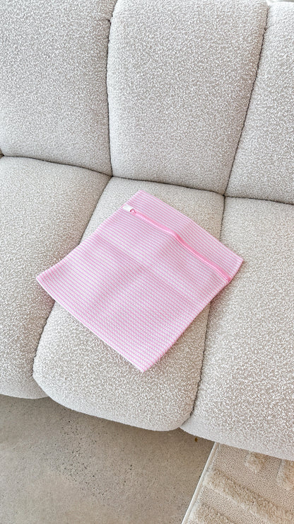 Lingerie Wash Bag - Pink/White