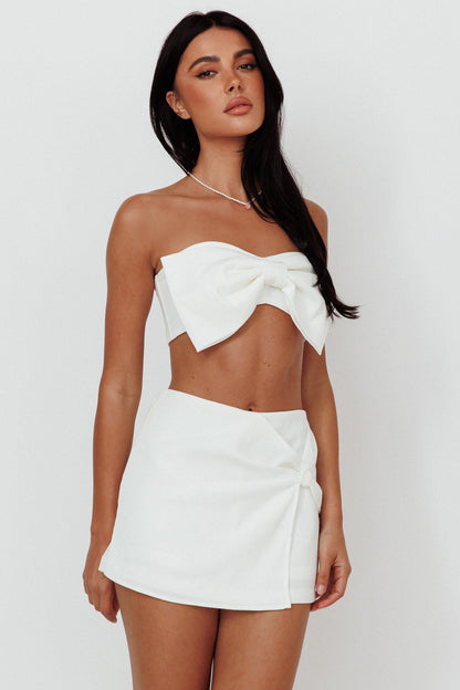 Nigella Twist Accent Skort White