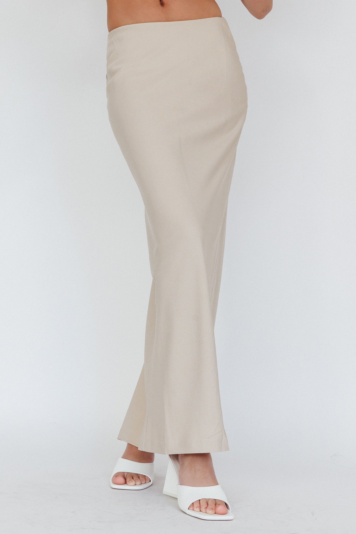 Valencia Flare Midi Skirt Oat