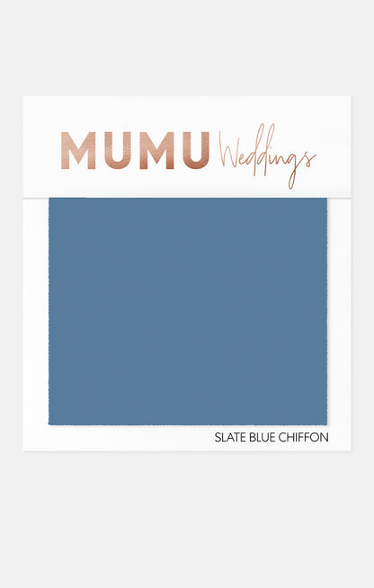 Bridesmaid Fabric Swatch ~ Slate Blue Chiffon