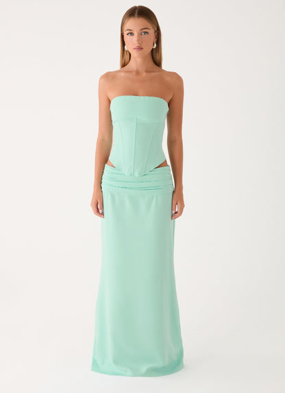 Tillie Maxi Skirt - Aqua