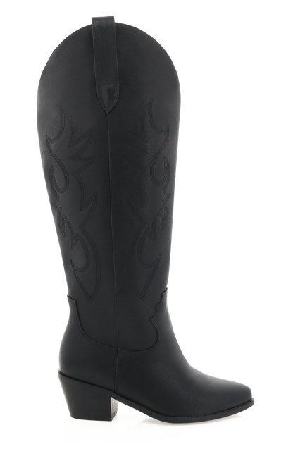 Billini Urson Extra Wide Calf Cowboy Boot ~ Black