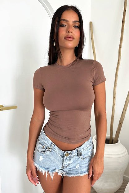 Amos Short Sleeve Tee - Brown
