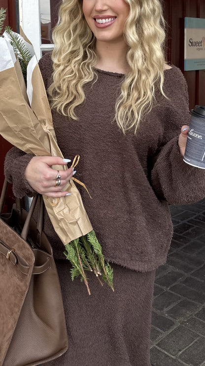 Cohen Knit Jumper - Chocolate
