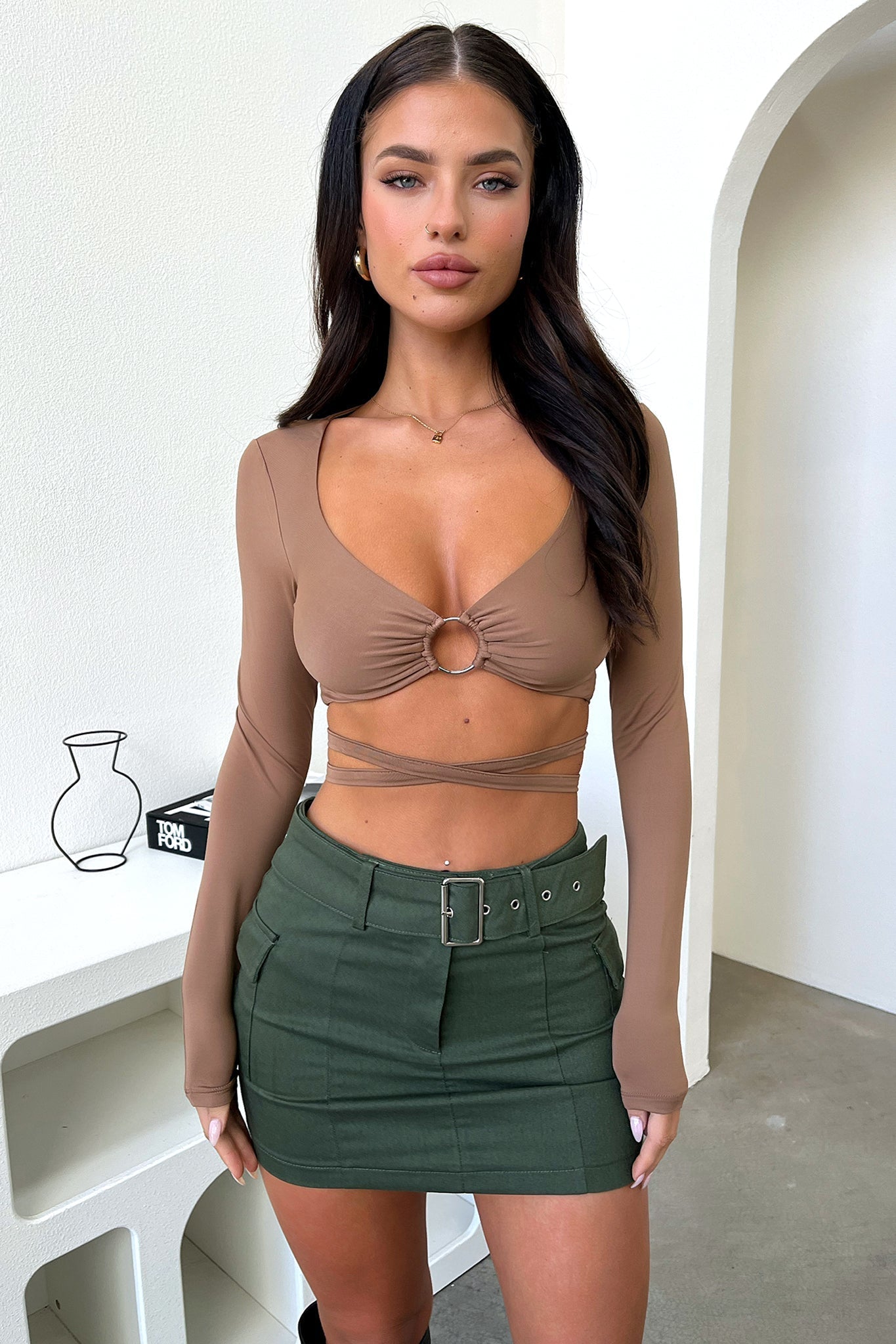 Bella Crop - Brown