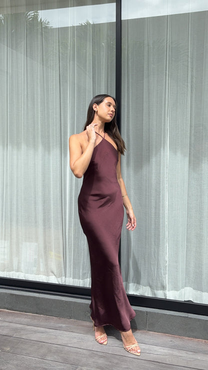 Chiara Maxi Dress - Chocolate