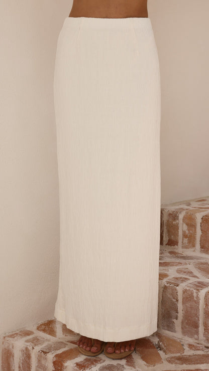 Razi Maxi Skirt - Ivory