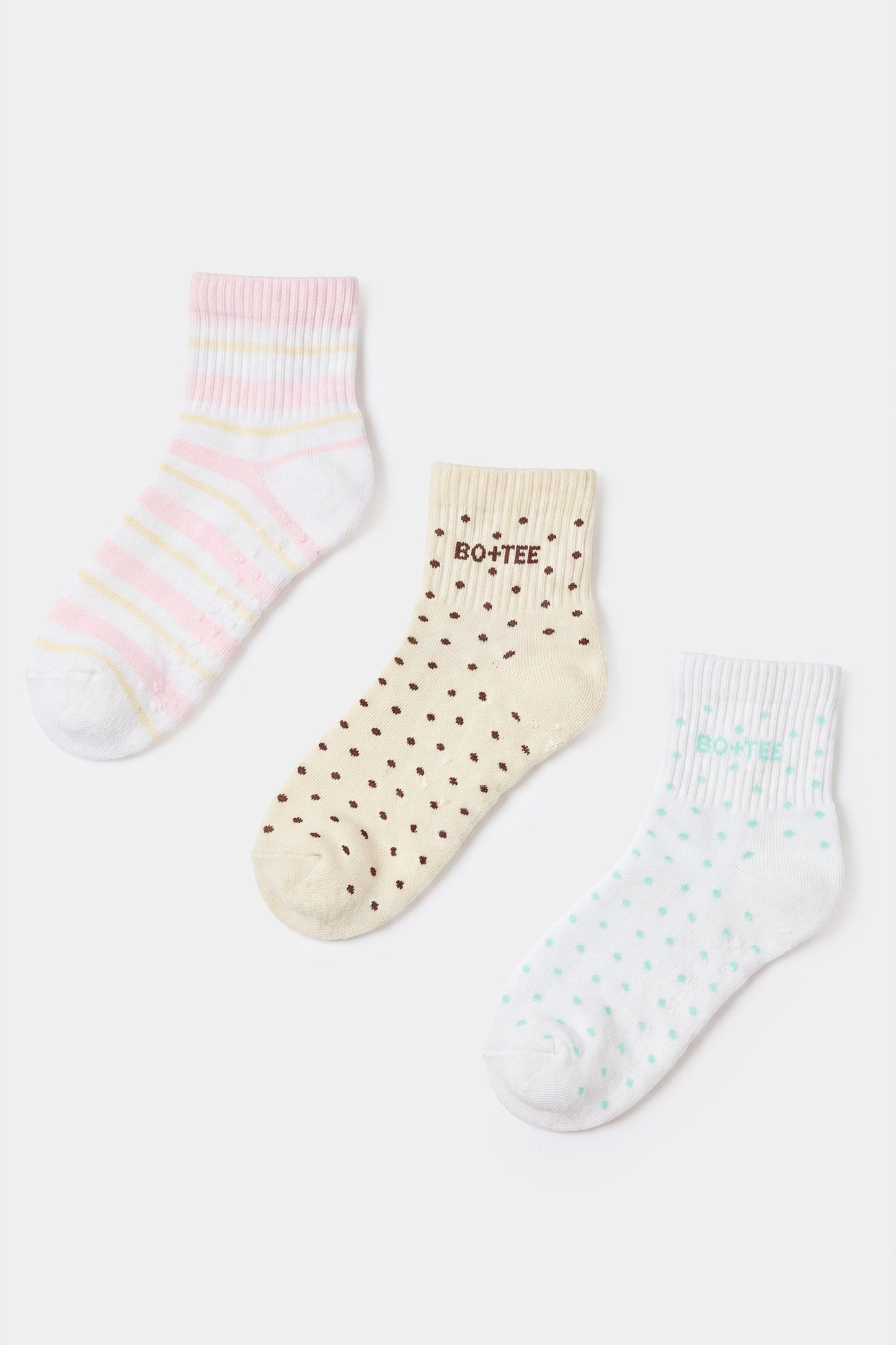 Pilates 3-Pack Socks in Multi