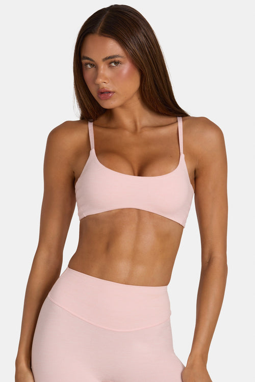 Soft Active Low-Impact Sports Bra in Blush Marl
