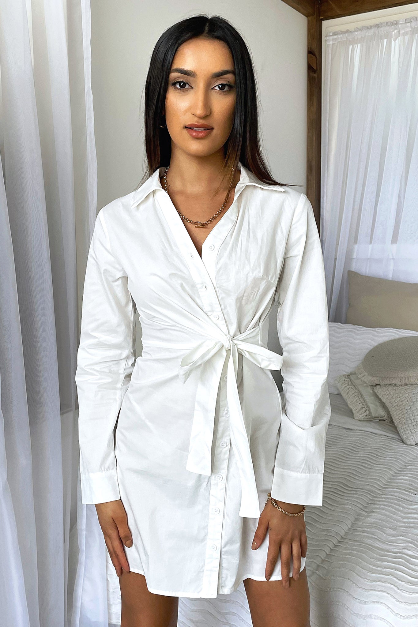Cella T-Shirt Dress - White