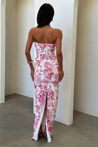 Charms Maxi Dress - Pink Floral