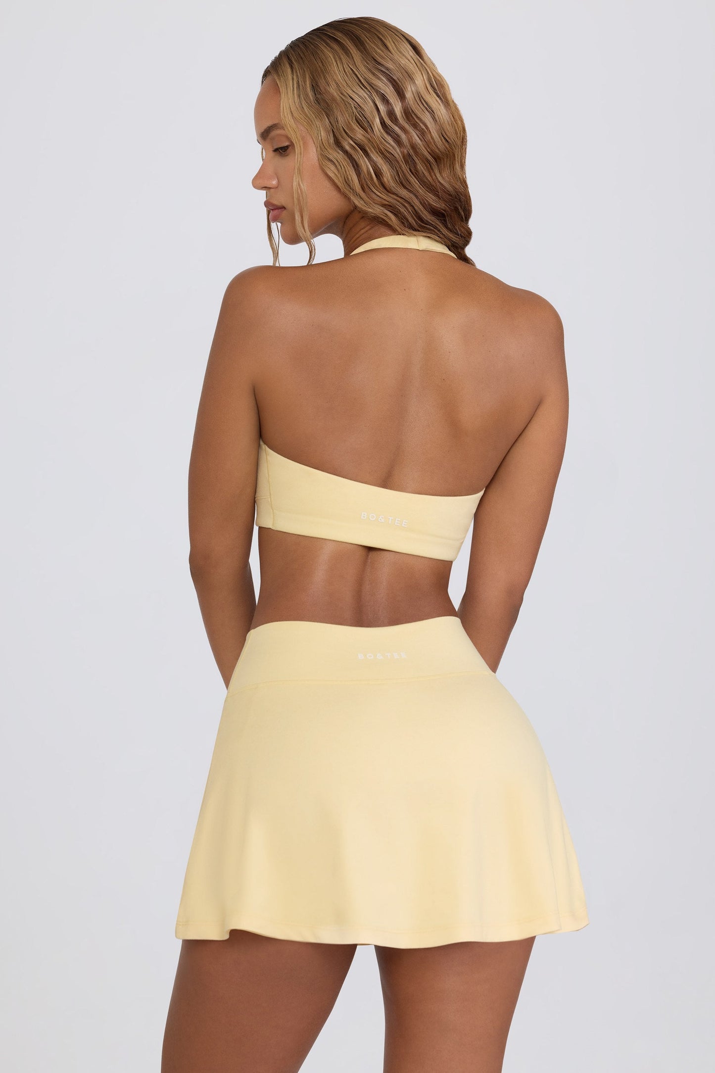 Soft Active Mini Skort in Lemon Marl