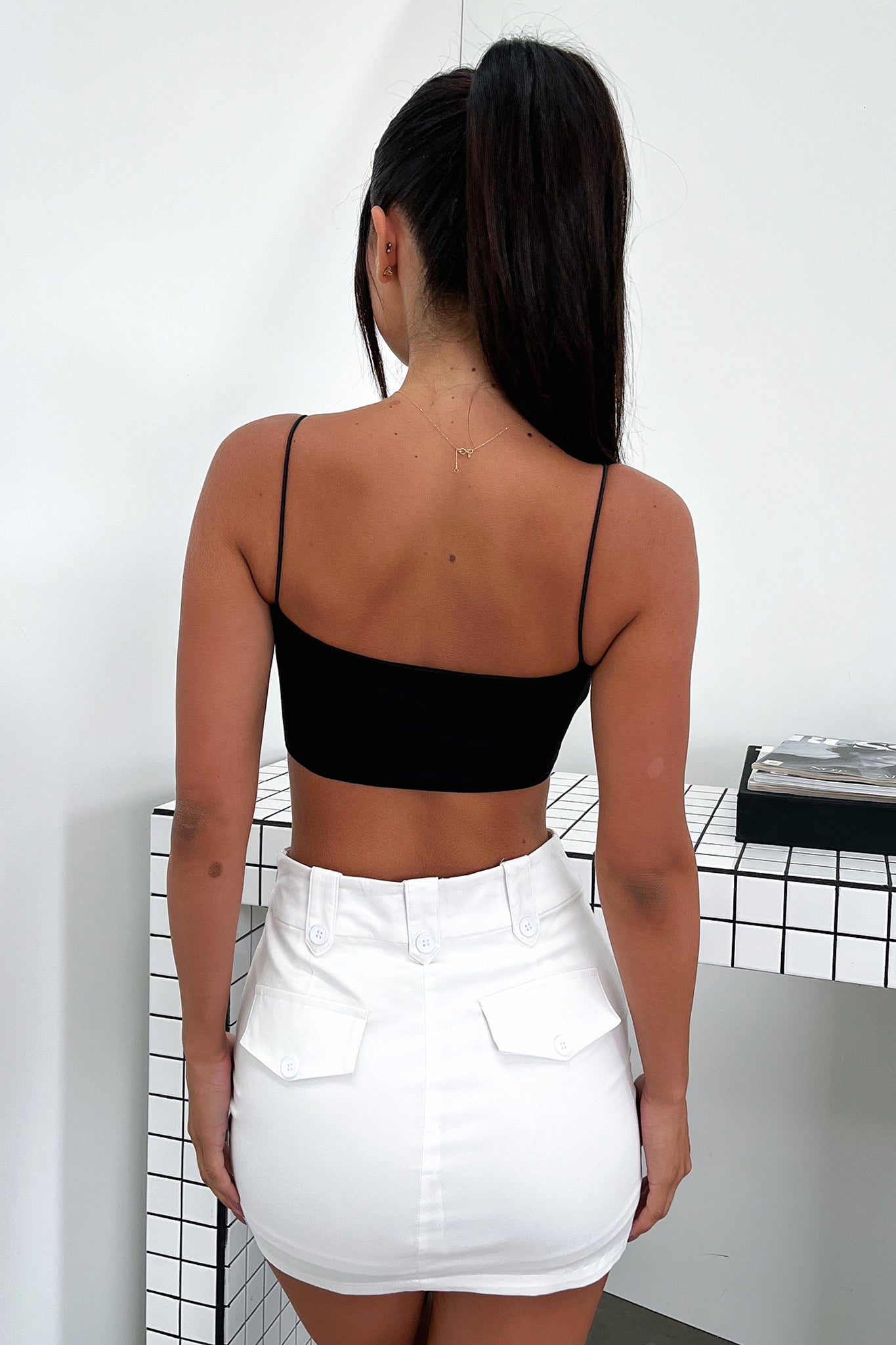 Ashlee Mini Skirt - White