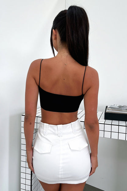Ashlee Mini Skirt - White