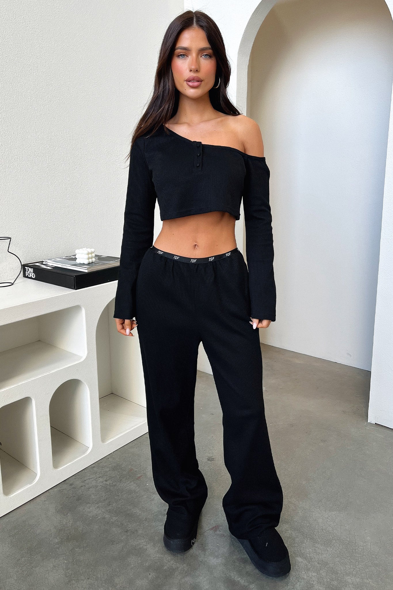 Dana Straight Leg Lounge Pants - Black
