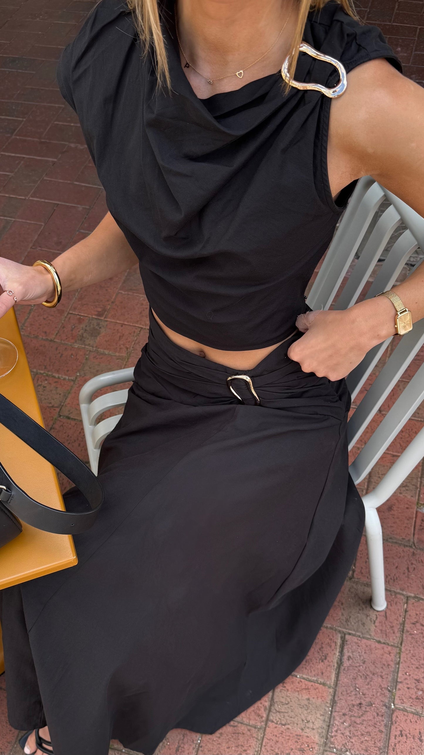 Delphine Maxi Skirt - Black