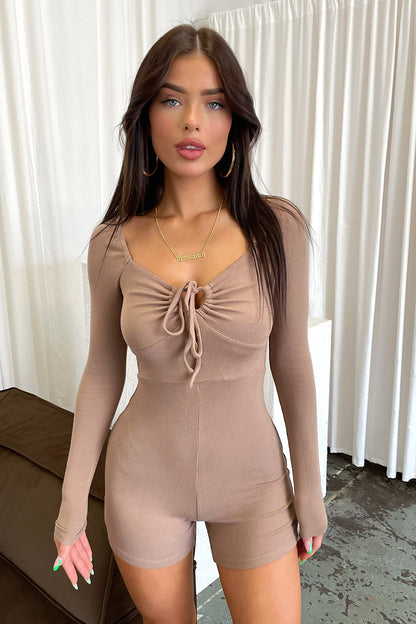 Honey Playsuit - Tan