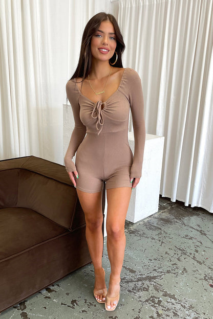 Honey Playsuit - Tan