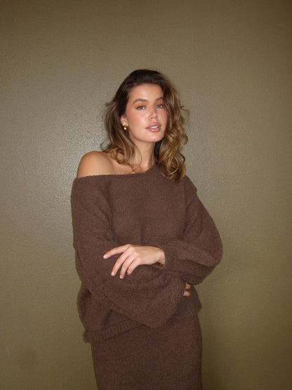 Cohen Knit Jumper - Chocolate